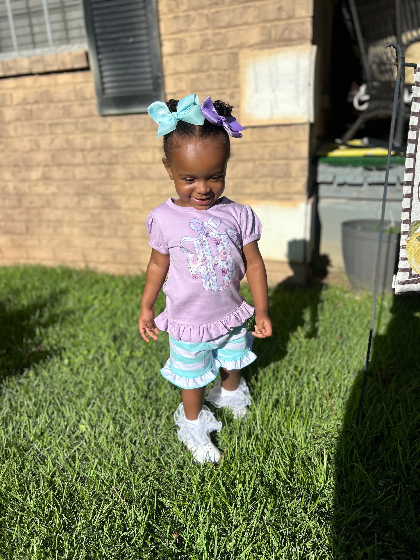 Floral ruffle set