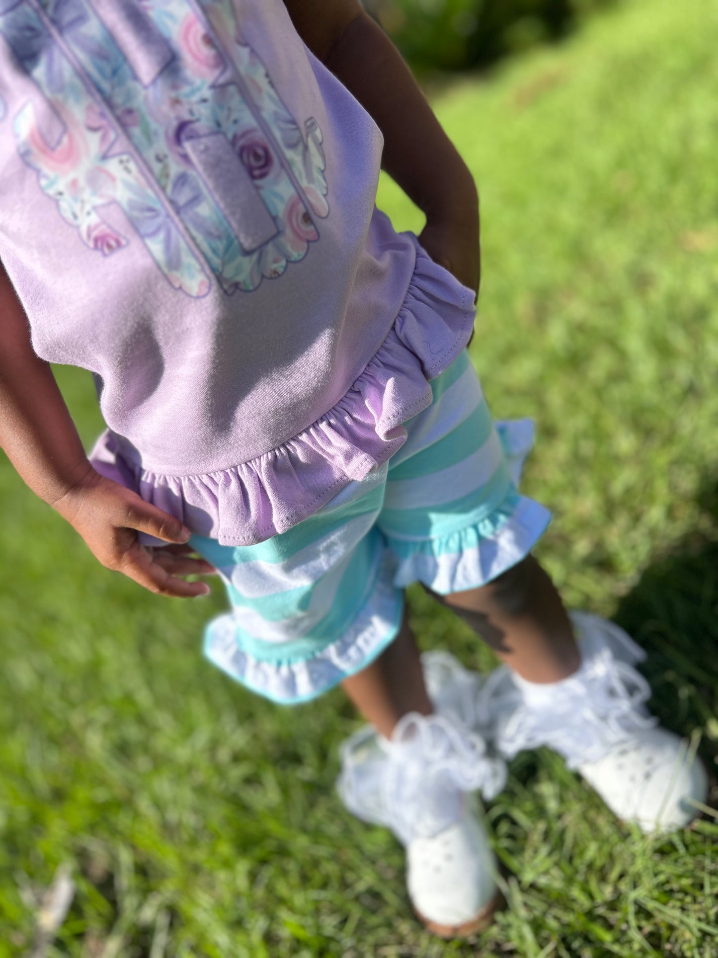 Floral ruffle set