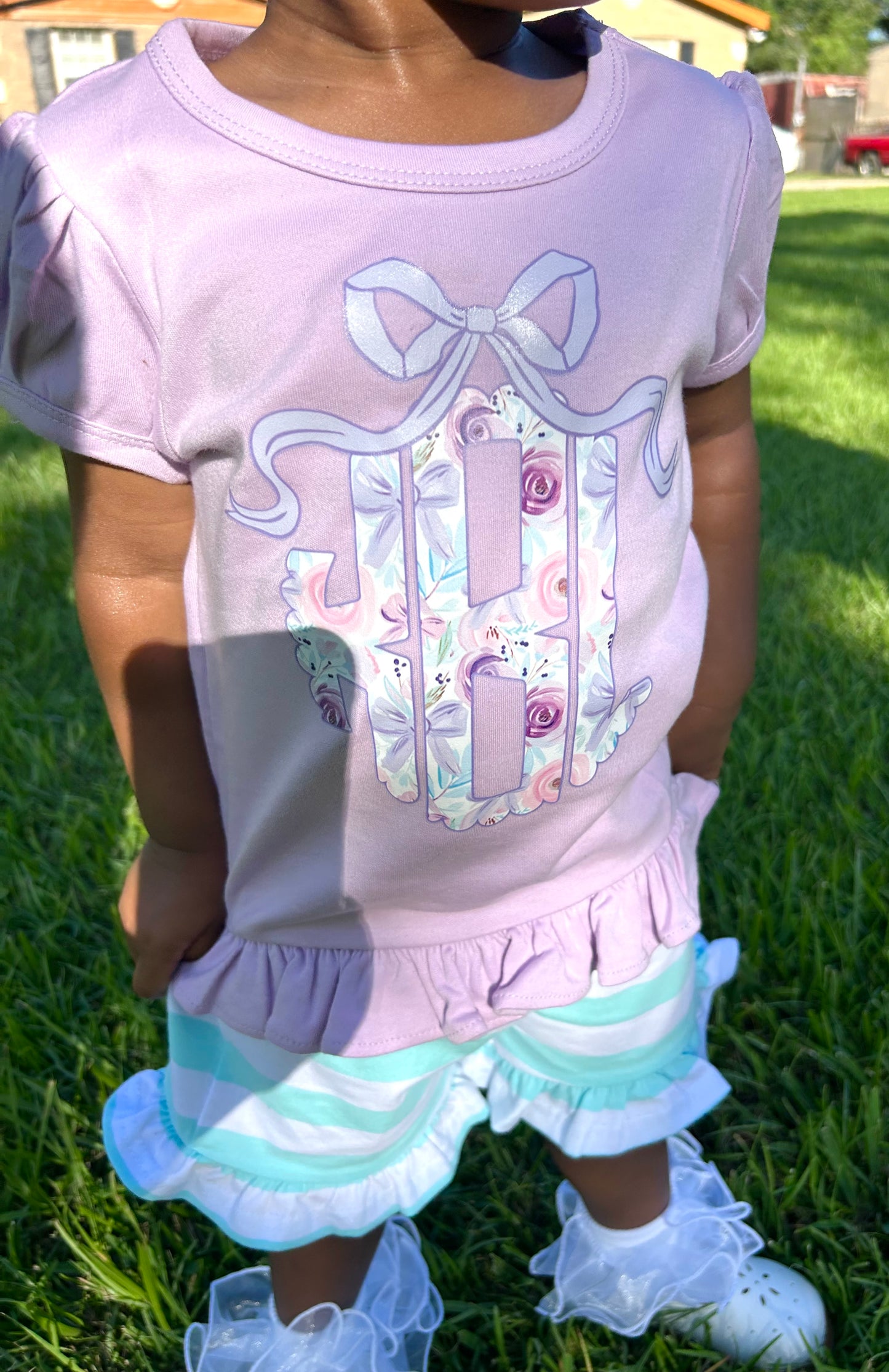 Floral ruffle set
