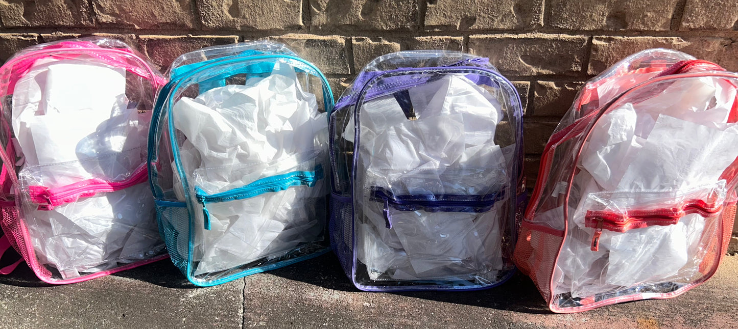 Clear 17in Bookbags