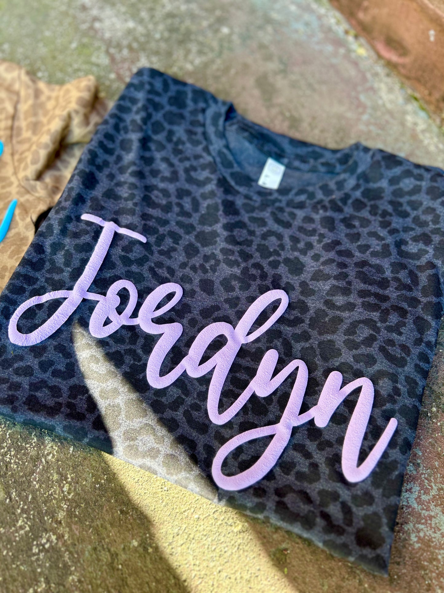 Puff name on Leopard shirt