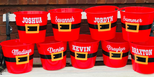 Custom Christmas Buckets