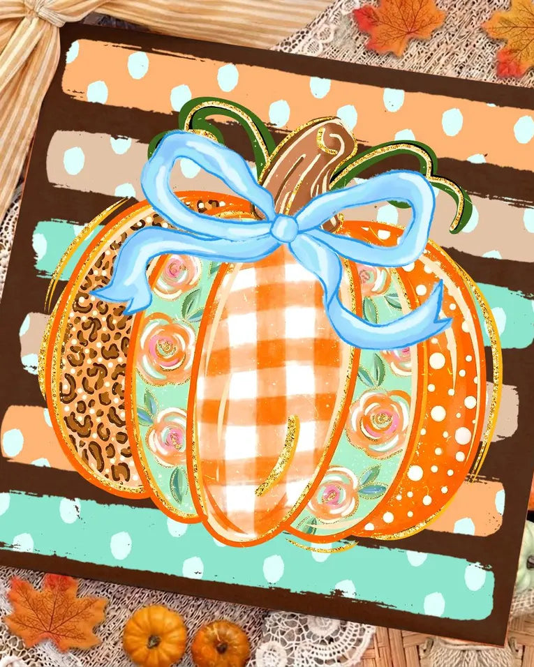 Striped polka dot Pumpkin