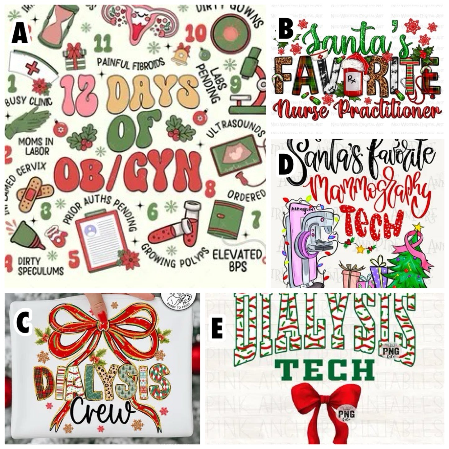 Christmas Occupational Shirts