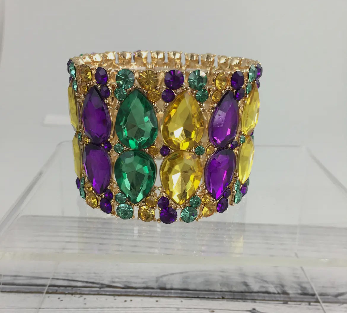 Mardi Gras Gem Bracelet