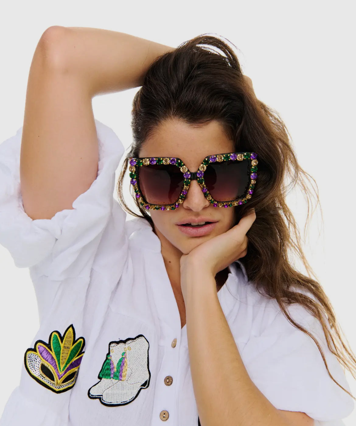 Mardi Gras Glasses