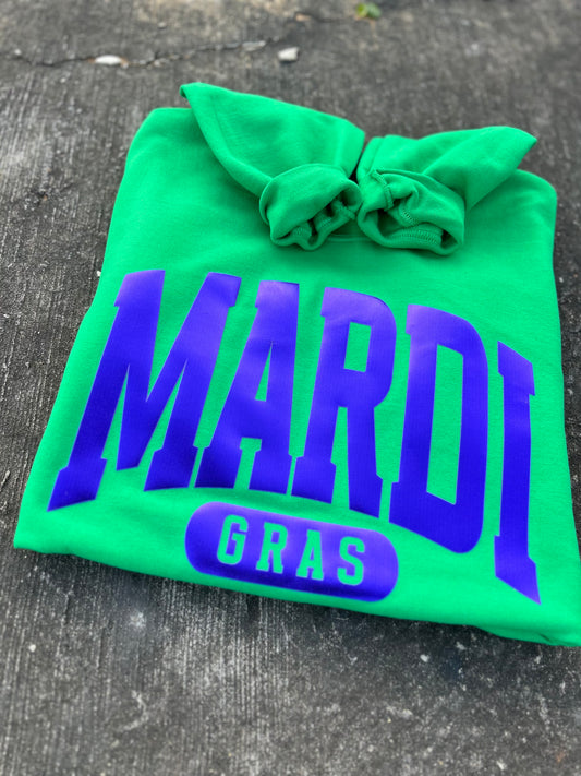 Mardi Gras Puff Sweatshirt