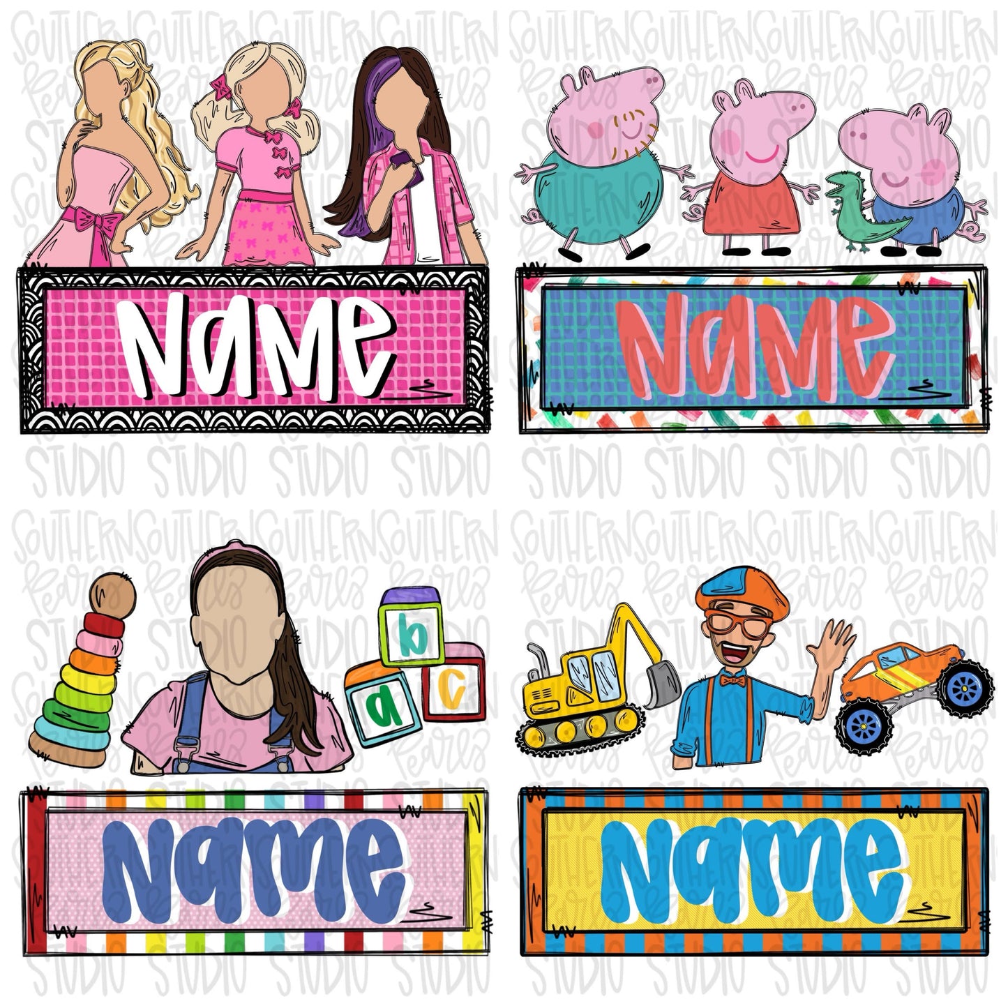 Fav character name plate