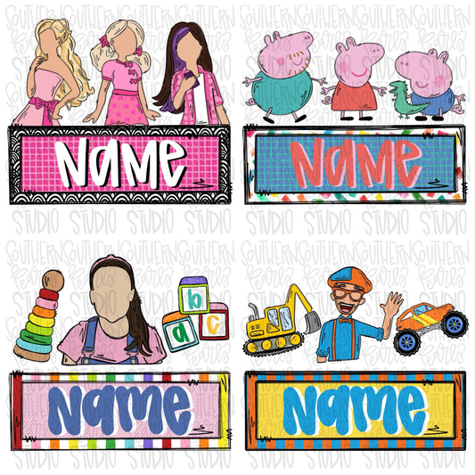Fav character name plate