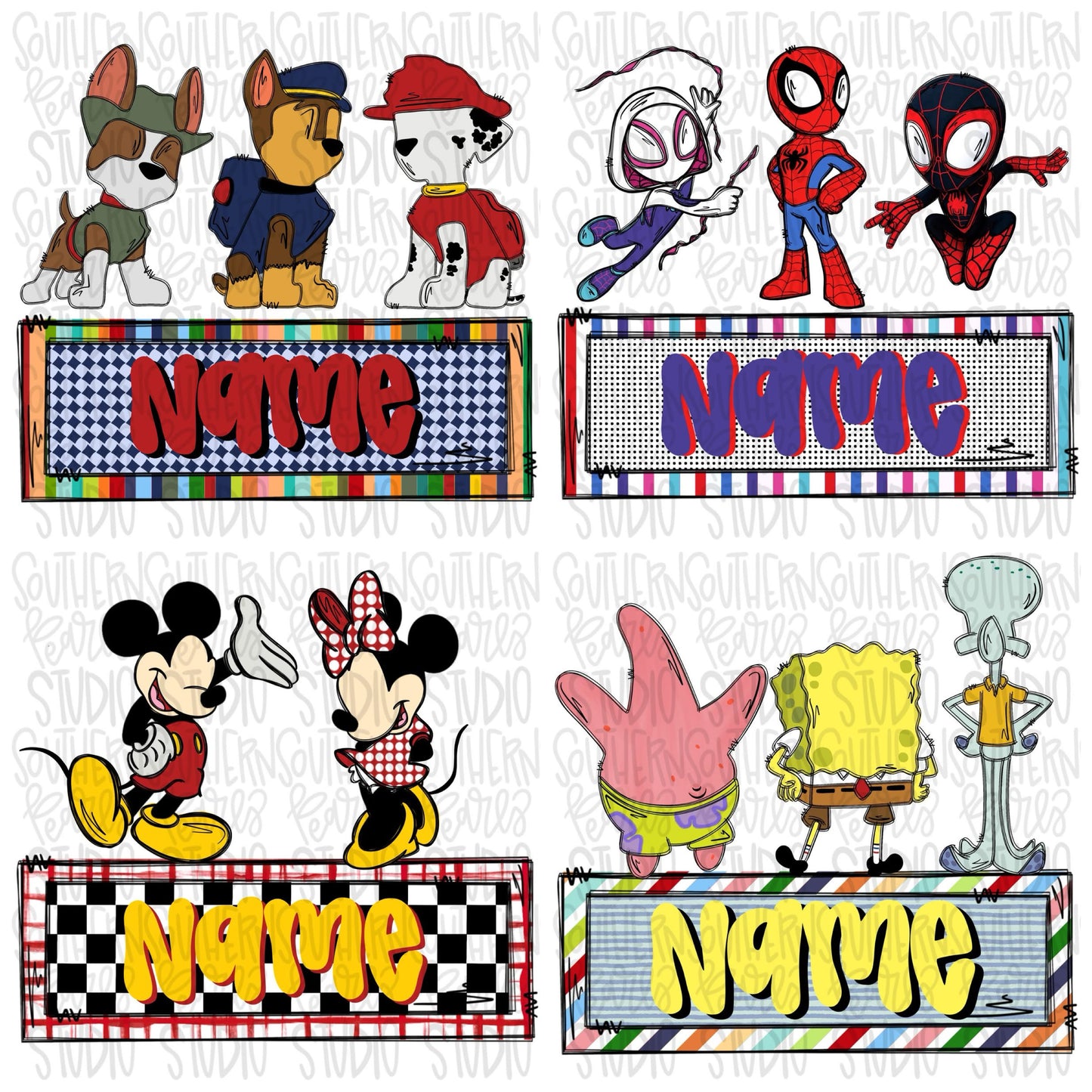 Fav character name plate