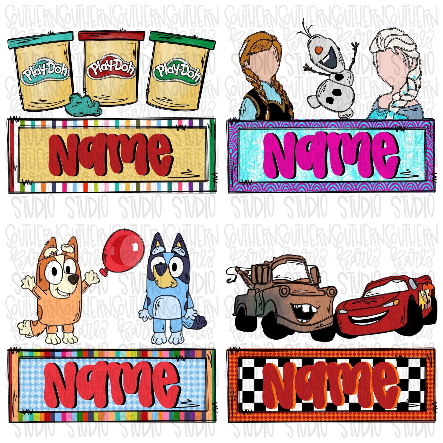 Fav character name plate