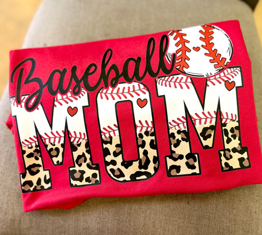 Leopard Baseball Mom