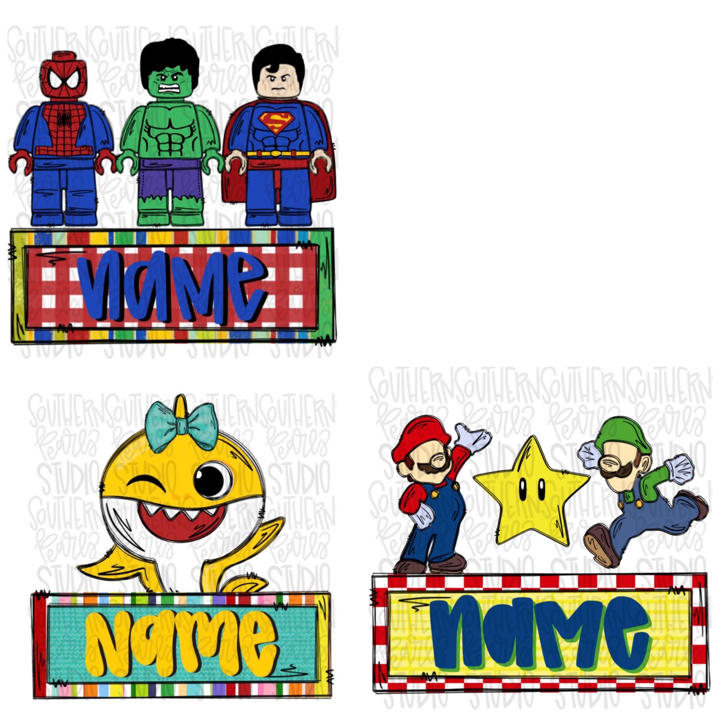 Fav character name plate
