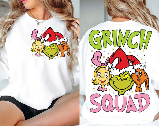 Grinch Squad Sweatshirt (Front and Back)